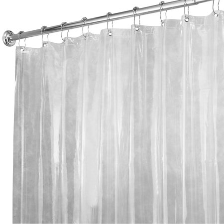 B & K iDesign 72 in. H X 72 in. W Clear Solid Shower Curtain Liner Vinyl 14551